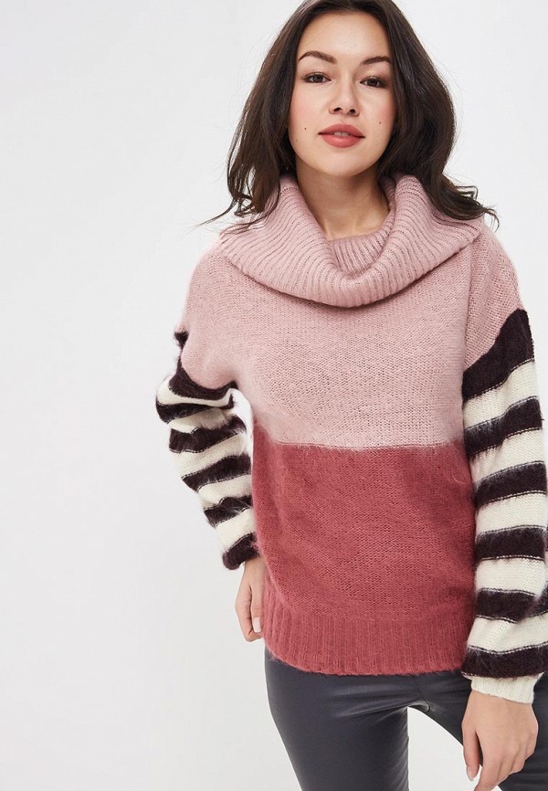 

Свитер Lost Ink, Розовый, STRIPE SLEEVE COSY KNIT JUMPER