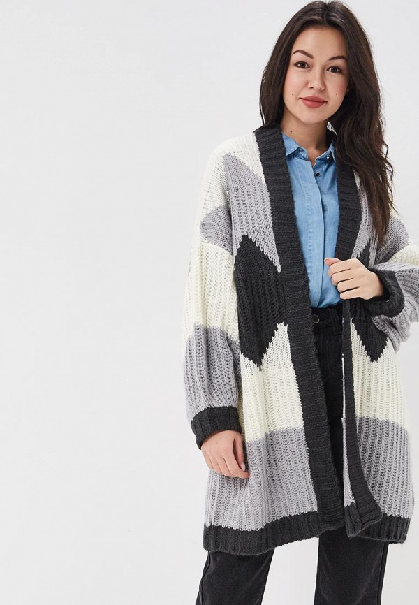 

Кардиган LOST INK, DIAMOND INTARSIA CARDIGAN, Разноцветный