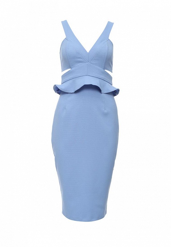 

Платье LOST INK, MARIA RUFFLE DETAIL CUT AWAY WAIST BODYCON DRESSS, Голубой