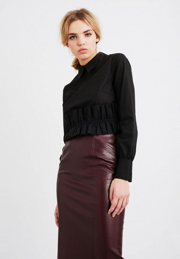 

Блуза LOST INK, RUFFLE HEM CROP, Черный