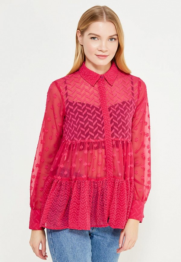 

Блуза LOST INK, FABRIC MIX SMOCK SHIRT, Розовый