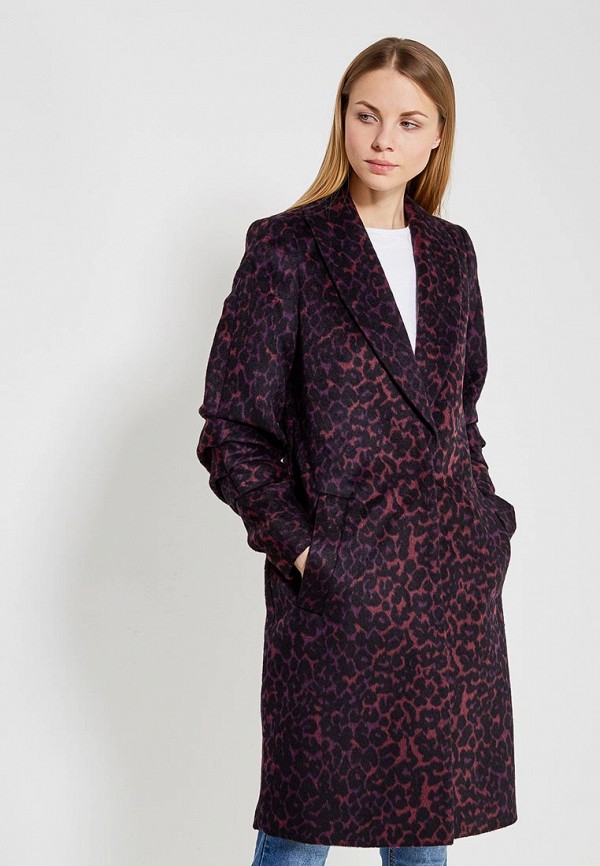 

Пальто LOST INK, LEOPARD SHAWL COLLAR COAT, Фиолетовый