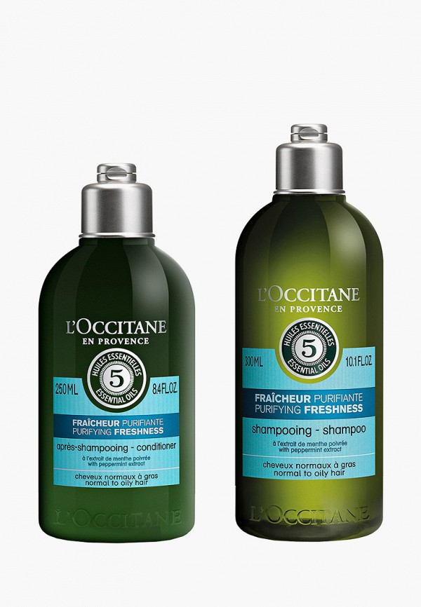 

Набор для ухода за волосами L'Occitane, Прозрачный, Живительная свежесть, шампунь 300 мл + кондиционер 250 мл