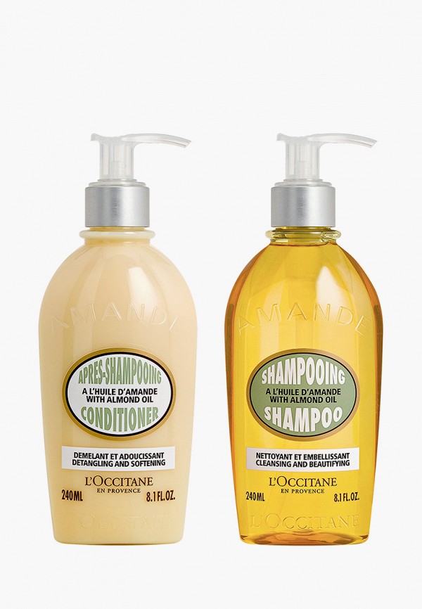 

Набор для ухода за волосами L'Occitane, Прозрачный, Миндаль, 2*240 мл.