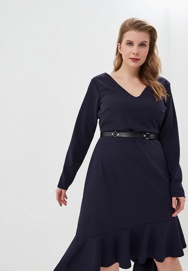 

Платье LOST INK PLUS, BODYCON DRESS WITH DIP HEM, Синий