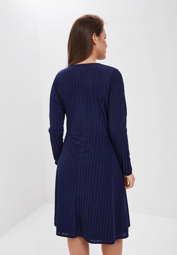 

Платье LOST INK PLUS, WRAP SIDE DRESS IN RIB, Синий