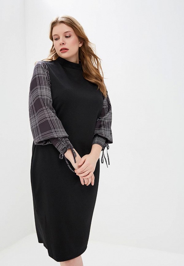 

Платье LOST INK PLUS, BODYCON DRESS WITH WOVEN SLEEVE, Черный