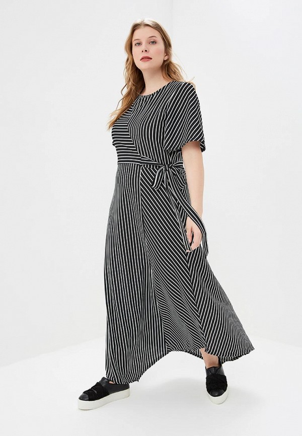 

Платье LOST INK PLUS, MAXI DRESS IN STRIPE, Черный
