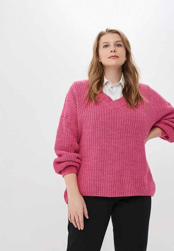 

Пуловер LOST INK PLUS, V NECK JUMPER WITH BLOUSON SLEEVE, Розовый