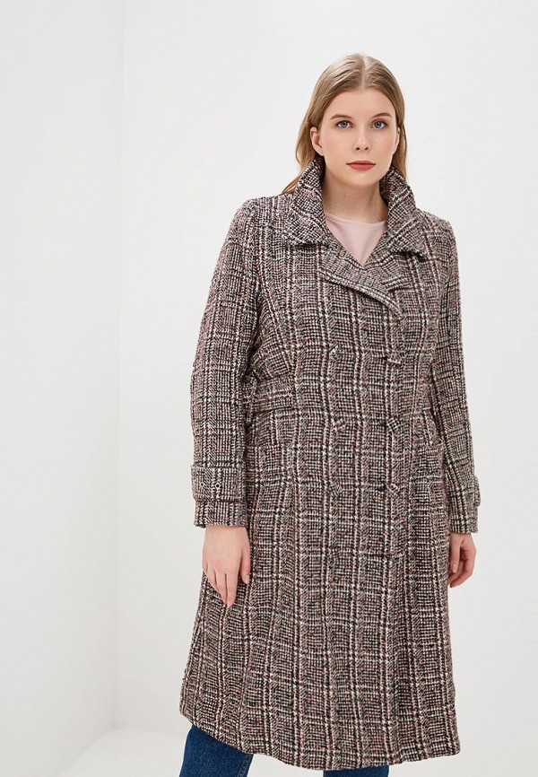 

Пальто Lost Ink Plus, Разноцветный, CHECK COAT WITH BUCKLES