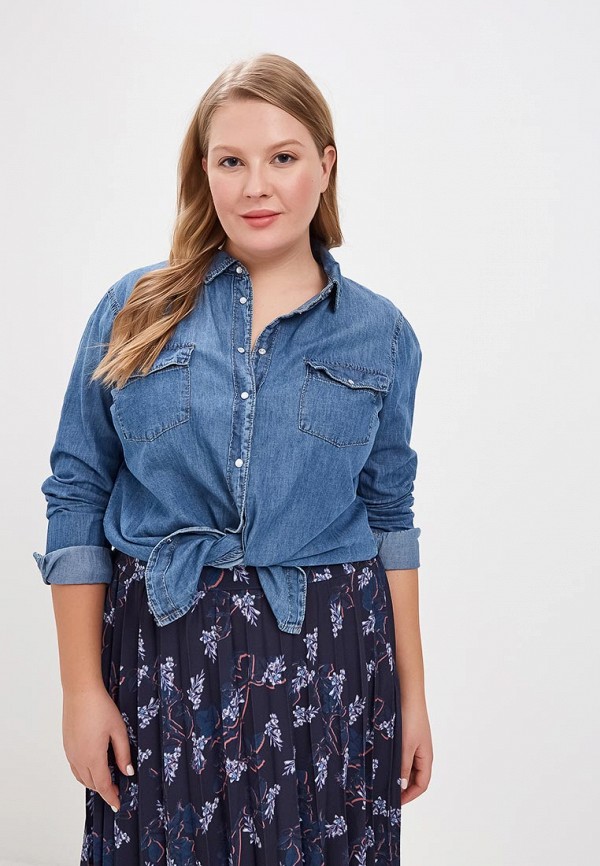 

Рубашка джинсовая LOST INK PLUS, DENIM SHIRT, Синий