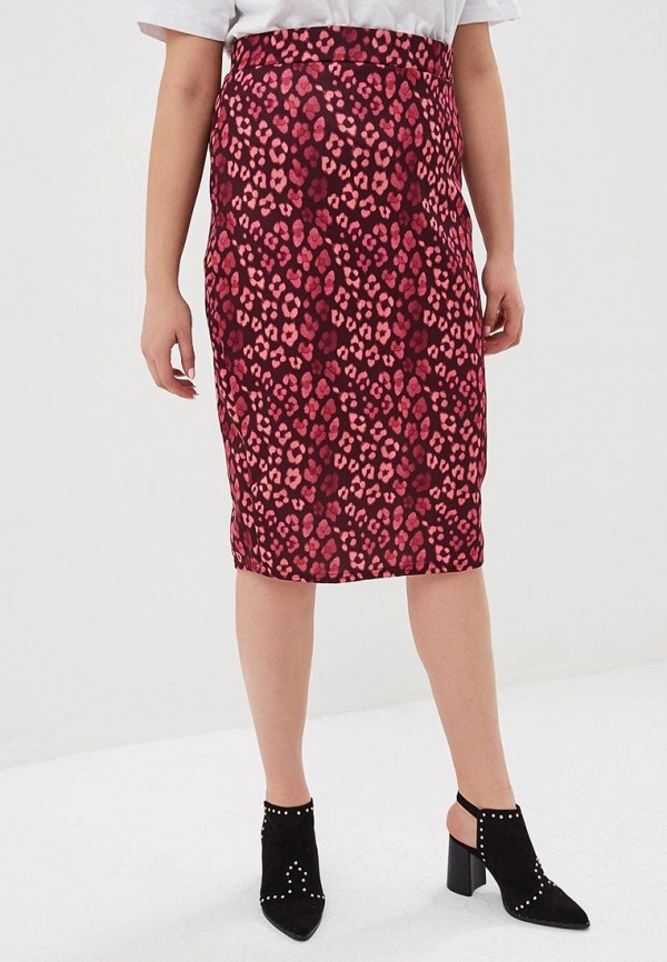 

Юбка LOST INK PLUS, PENCIL SKIRT IN PINK LEOPARD, Розовый