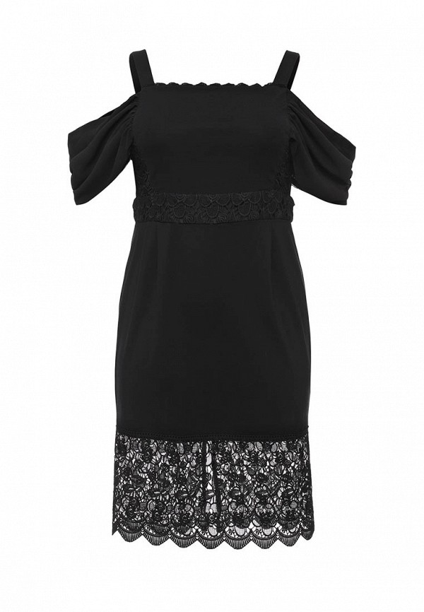 

Платье LOST INK PLUS, PREMIUM PENCIL DRESS WITH DRAPE SHOULDER, Черный