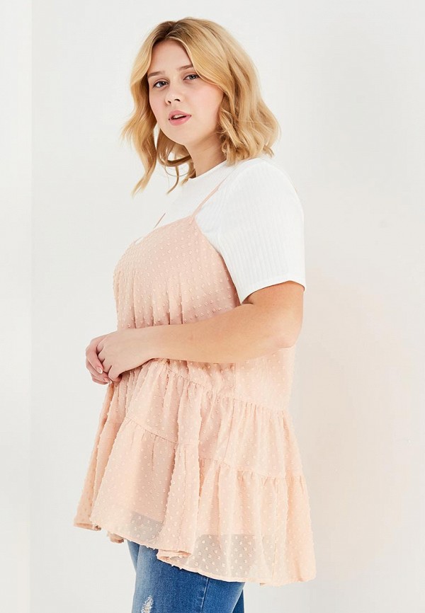 

Топ LOST INK PLUS, CAMI SMOCK TOP IN DOBBY, Розовый