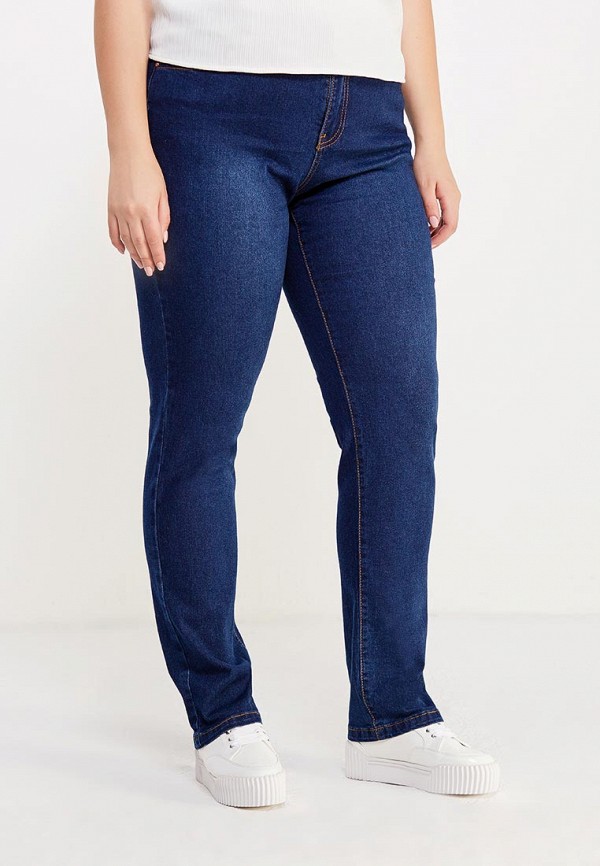 

Джинсы Lost Ink Plus, Синий, STRAIGHT LEG JEAN IN LICORICE