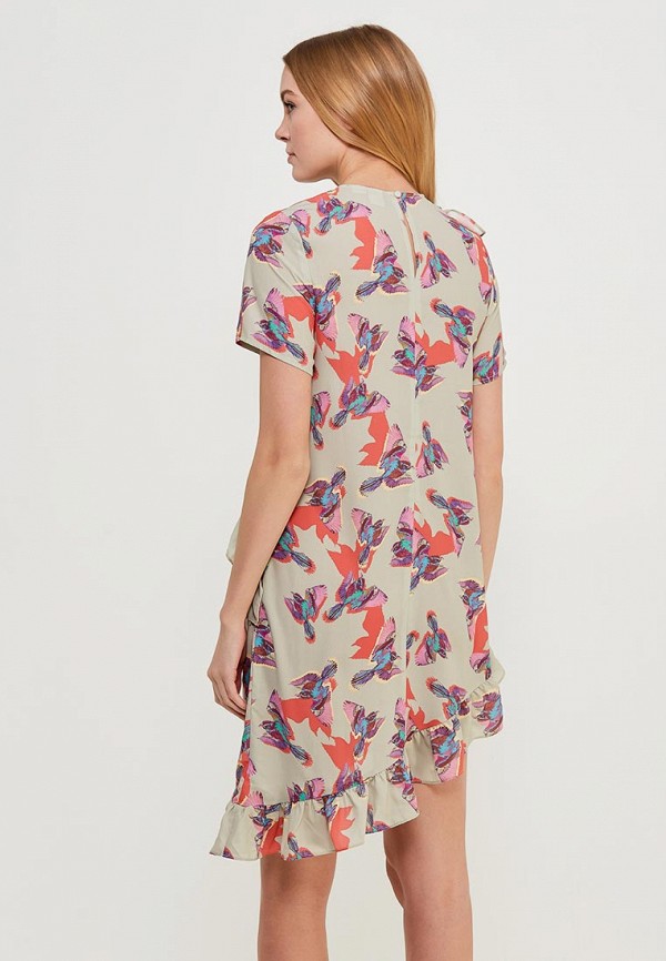 

Платье Lost Ink Petite, Зеленый, P PRINTED ASYM FRILL SHIFT DRESS