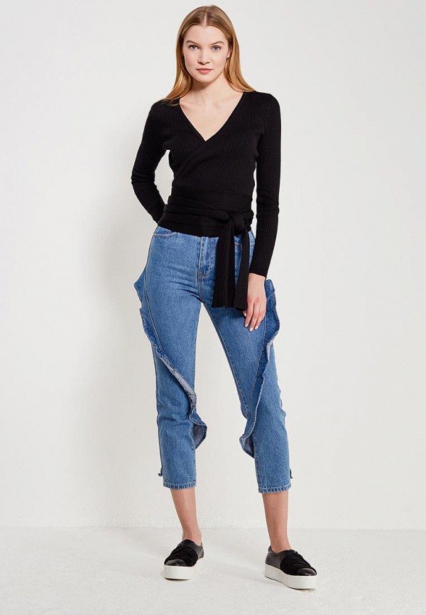 

Джинсы Lost Ink Petite, Синий, PETITE SLIM MOM W DIAGONAL FRILL