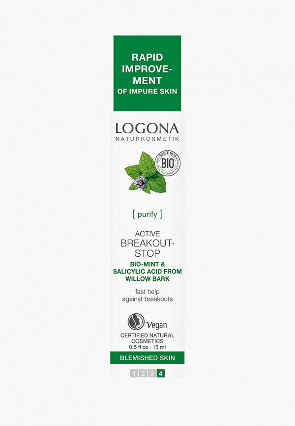 

Сыворотка для лица Logona, Белый, активная, против высыпаний на лице, с Био-Мятой и Салициловой кислотой из Коры Ивы, 6 мл