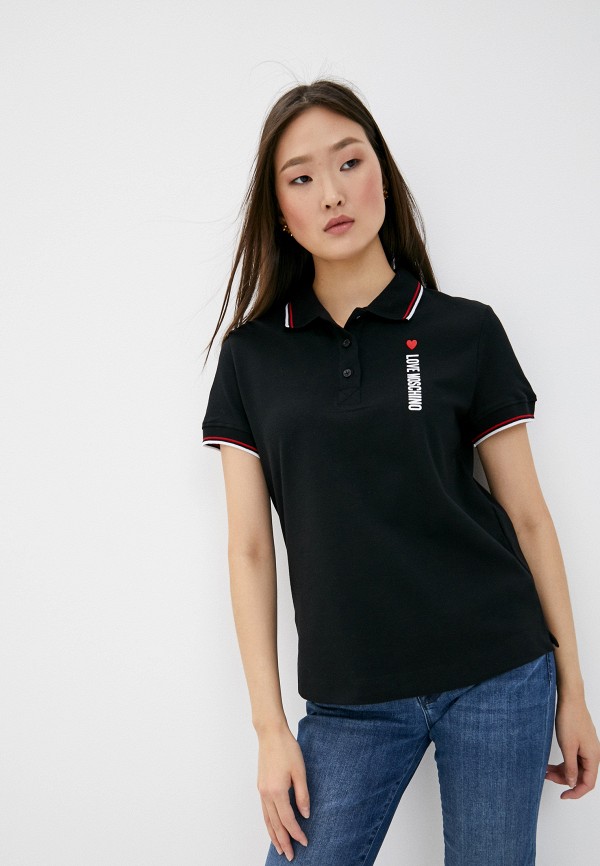 

Поло Love Moschino, Черный