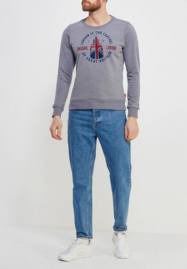 

Свитшот Lonsdale; Lonsdale LO789EMAPKA2, Серый