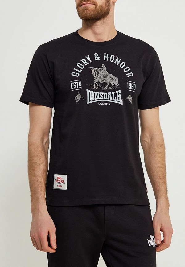 

Футболка Lonsdale; Lonsdale LO789EMAPKB9, Черный