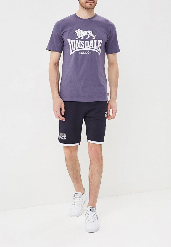 

Футболка Lonsdale; Lonsdale LO789EMBIQW1, Фиолетовый