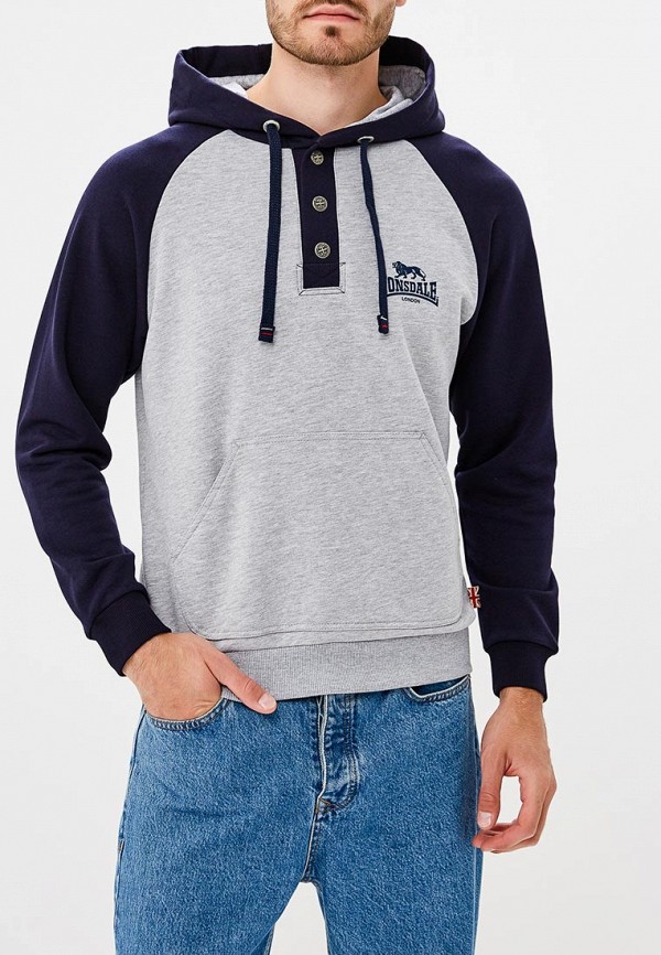 

Худи Lonsdale; Lonsdale LO789EMCLJT5, Серый
