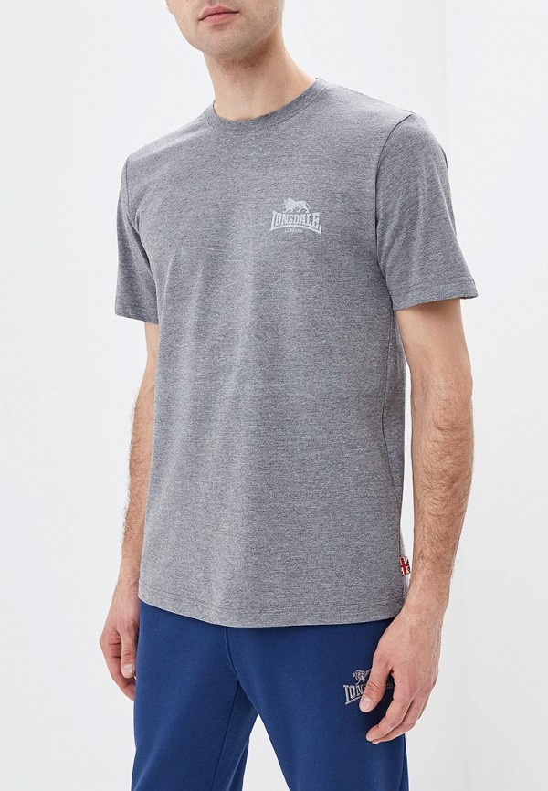 

Футболка Lonsdale, Lonsdale LO789EMDETG7, Серый