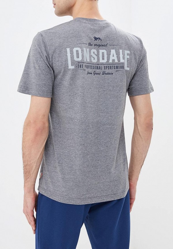 

Футболка Lonsdale; Lonsdale LO789EMDETG7, Серый