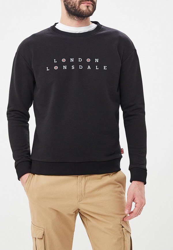 

Свитшот Lonsdale, Черный, Lonsdale LO789EMETCW2
