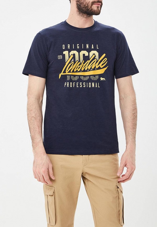 

Футболка Lonsdale, Синий, Lonsdale LO789EMETDA0