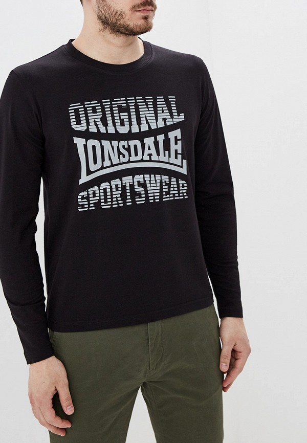 

Лонгслив Lonsdale, Черный, Lonsdale LO789EMFDSG7