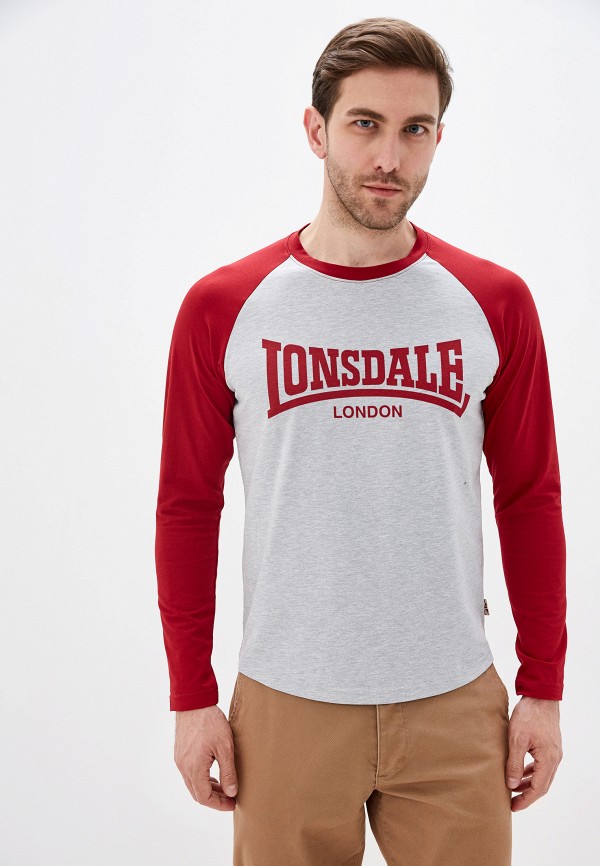 

Лонгслив Lonsdale, Серый, Lonsdale LO789EMHVYU0