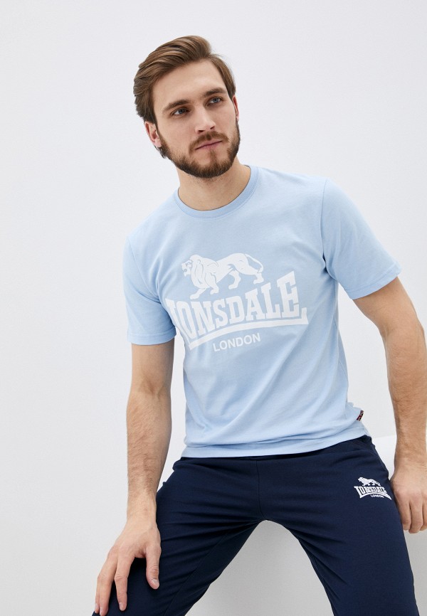 

Футболка Lonsdale, Голубой, Lonsdale LO789EMJBVM1