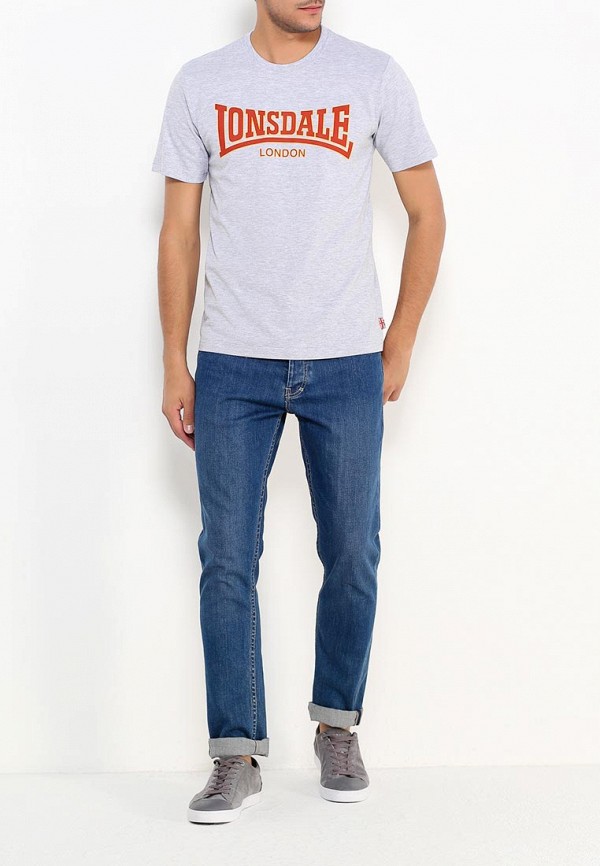 

Футболка Lonsdale; Lonsdale LO789EMUIC48, Серый