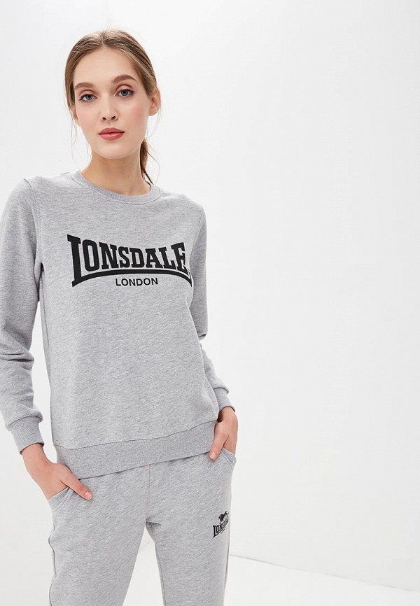 

Свитшот Lonsdale, Lonsdale LO789EWBVRJ2, Серый