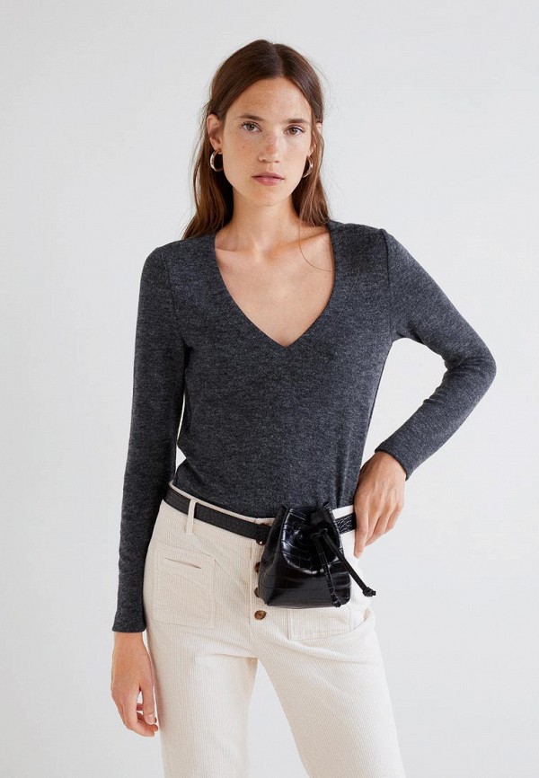 

Лонгслив Mango, Серый