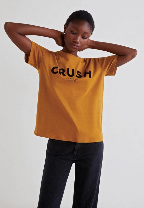 

Футболка Mango, - CRUSH, Коричневый