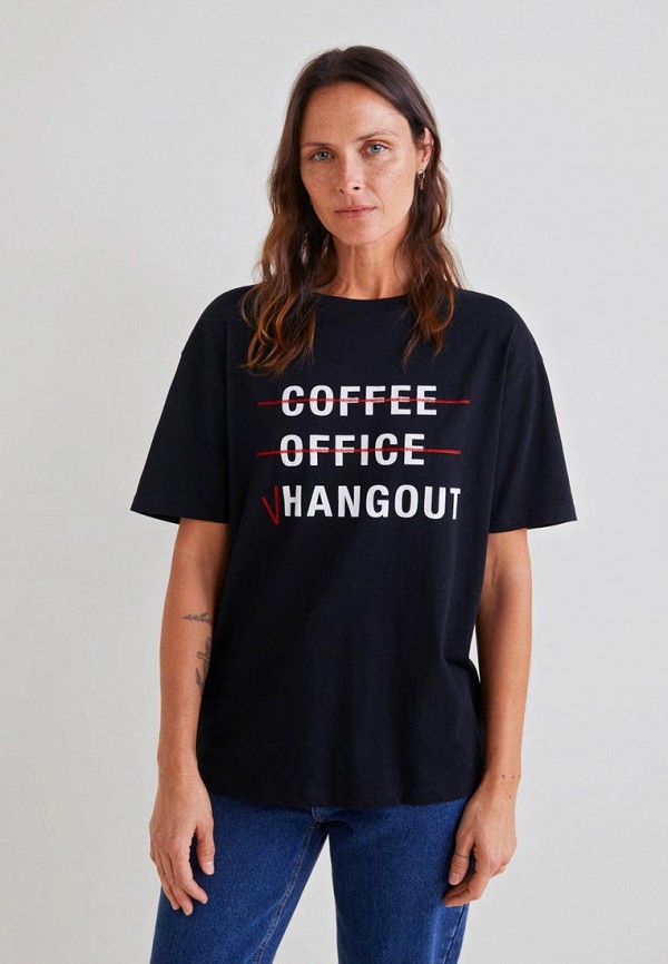 

Футболка Mango; Mango MA002EWELHD9, Черный