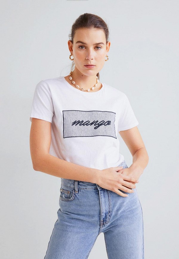 

Футболка Mango, - TEELOGO, Белый