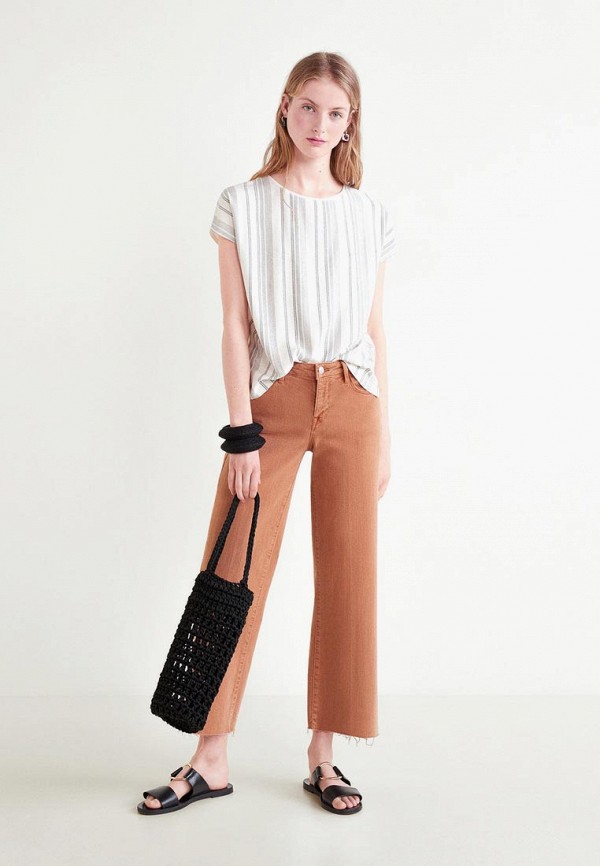 

Футболка Mango; Mango MA002EWEWNT5, Бежевый