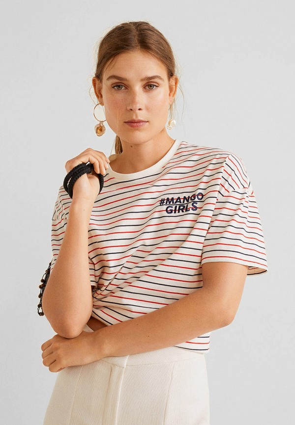 

Футболка Mango, Разноцветный, - STRIPES