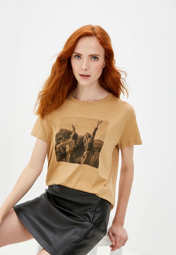 

Футболка Mango, Бежевый, Mango MA002EWGJZC3