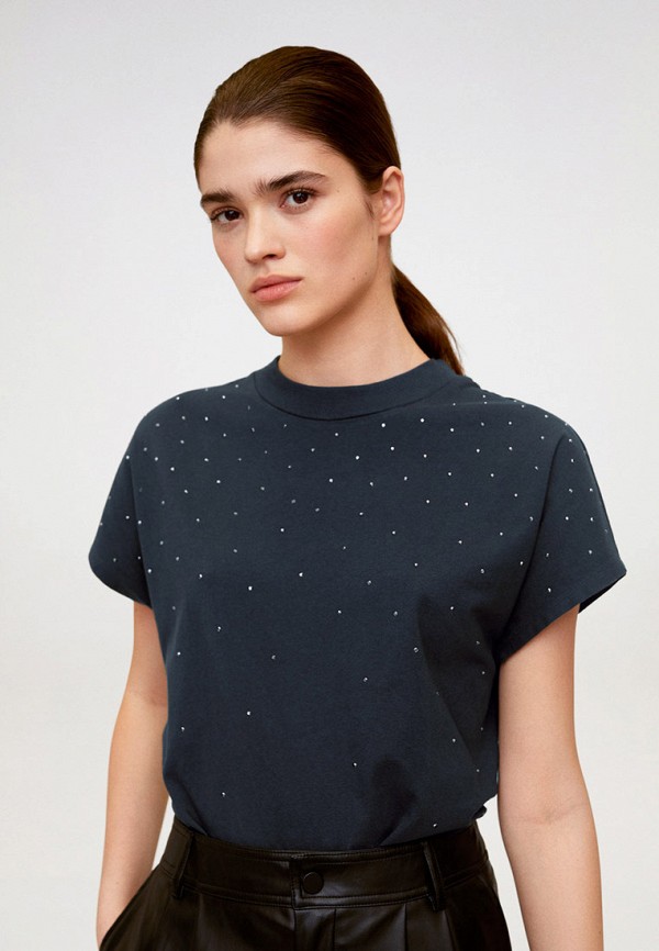 

Футболка Mango, Черный, - STRASS