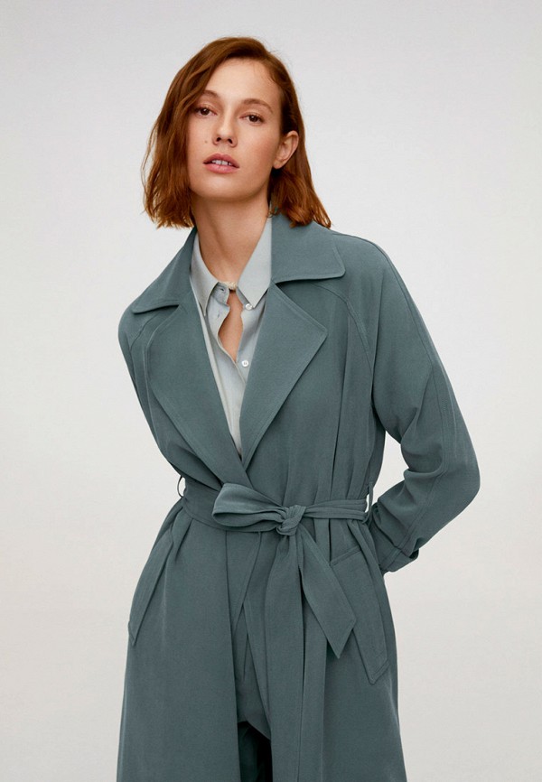 

Плащ Mango, Бирюзовый, Mango MA002EWJGET4