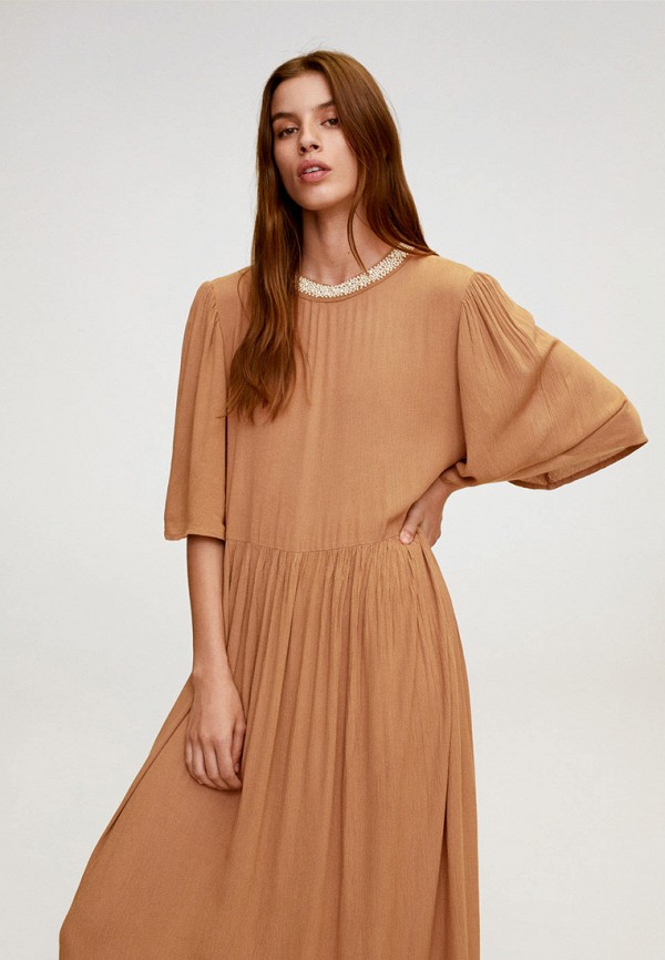 

Платье Mango, Бежевый, Mango MA002EWJIZK8