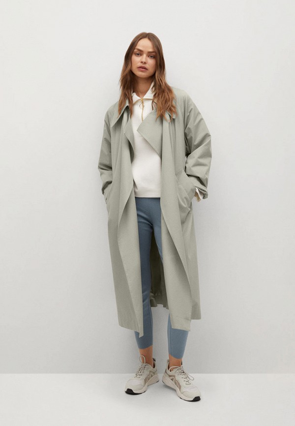 

Плащ Mango, Зеленый, - MINT