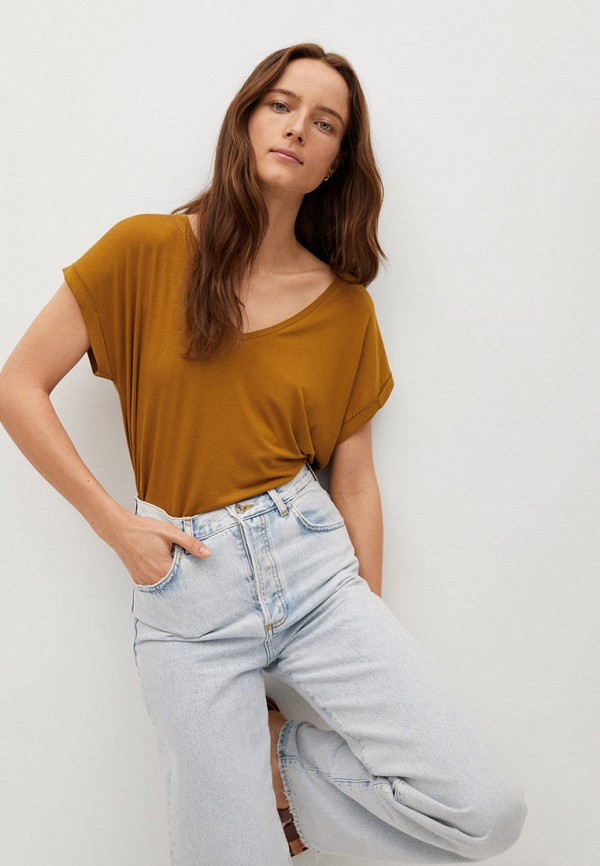 

Футболка Mango, Коричневый, - VISPI