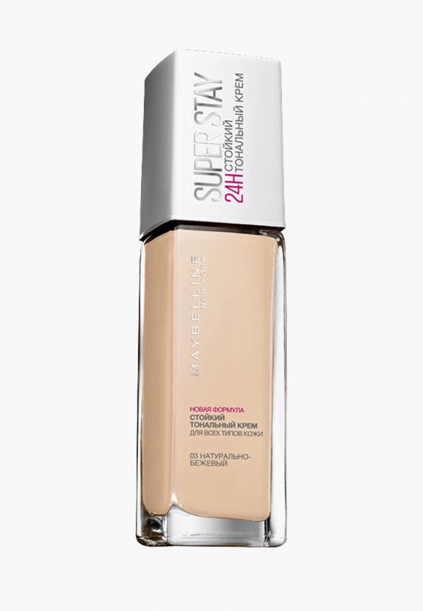 

Тональный крем Maybelline New York, Бежевый, Super Stay 24H, оттенок 03, Натурально-бежевый, 30 мл