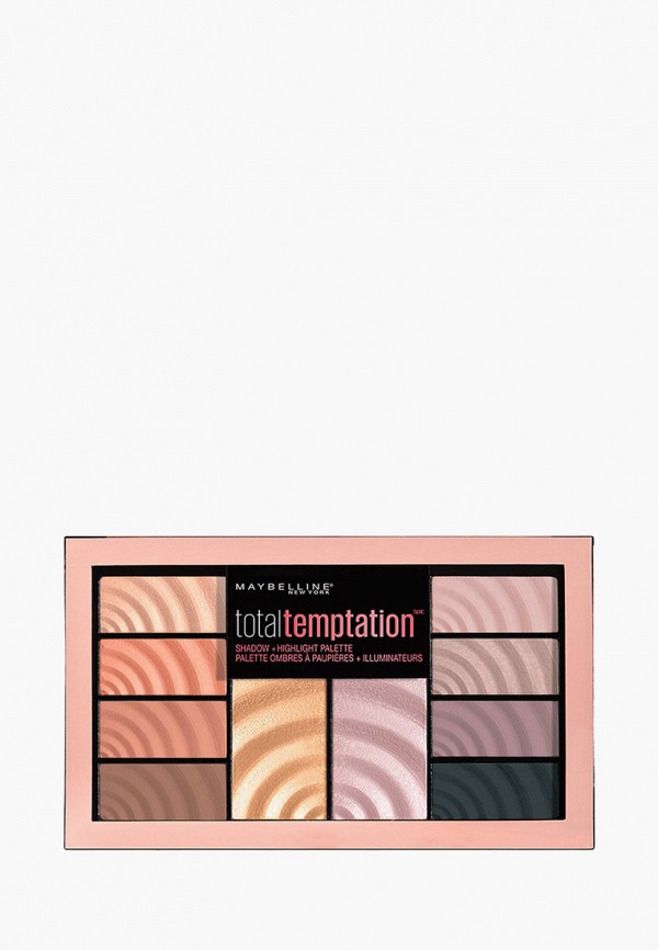 

Палетка для глаз Maybelline New York, Разноцветный, и лица, теней и хайлайтеров "Temptation", 10 оттенков, 12 г